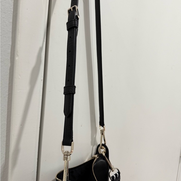 Kate Spade Black Crossbody Bag with Striped Strap - Picture 10 of 11
